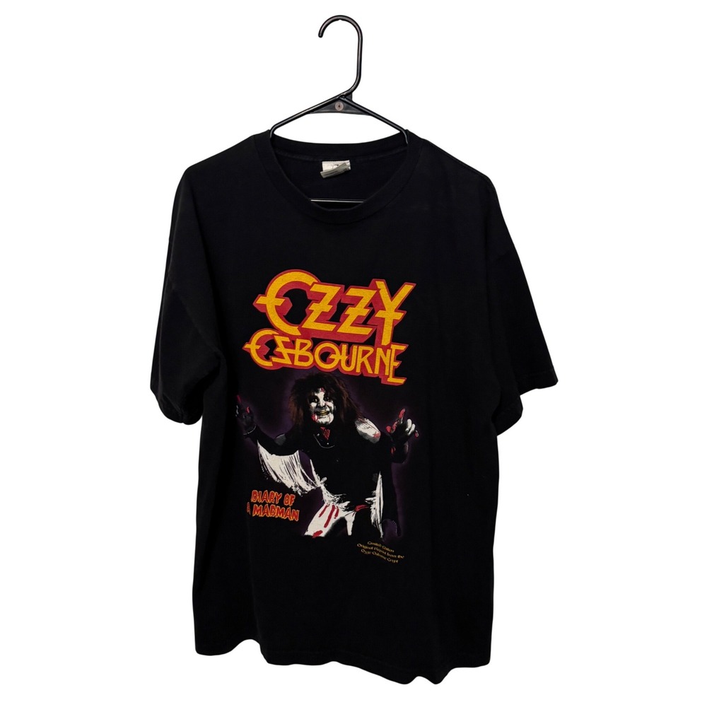 Ozzy Osbourne T-Shirt Mens XL Black Diary of a Madman Cronies Vintage Reprint